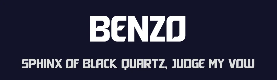 Benzo by Kong Font — Display Font — thumbnail 2