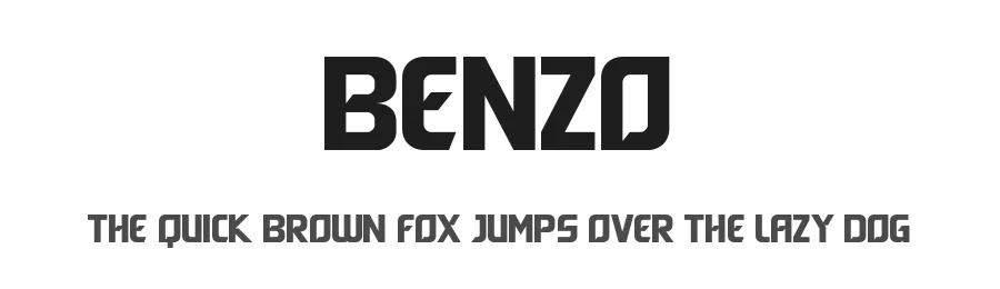 Benzo by Kong Font — Display Font