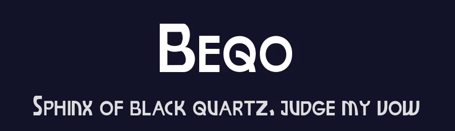Beqo by M. Ilham Maulana — Sans Serif Font — thumbnail 2