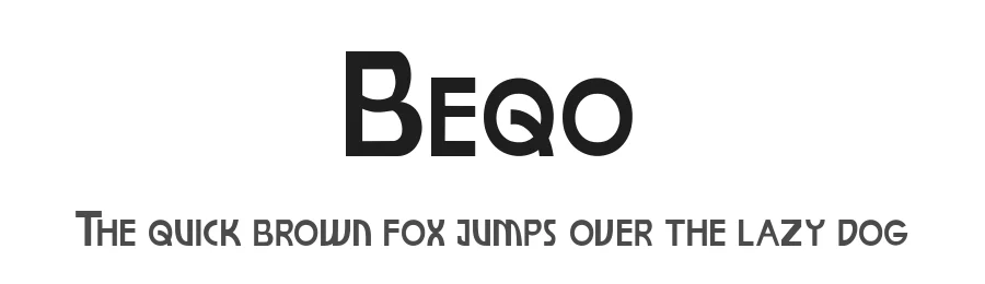 Beqo by M. Ilham Maulana — Sans Serif Font