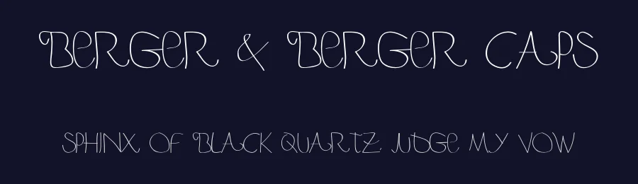 Berger & Berger Caps by Daniel  Angermann — Script Handwritten Font — thumbnail 2