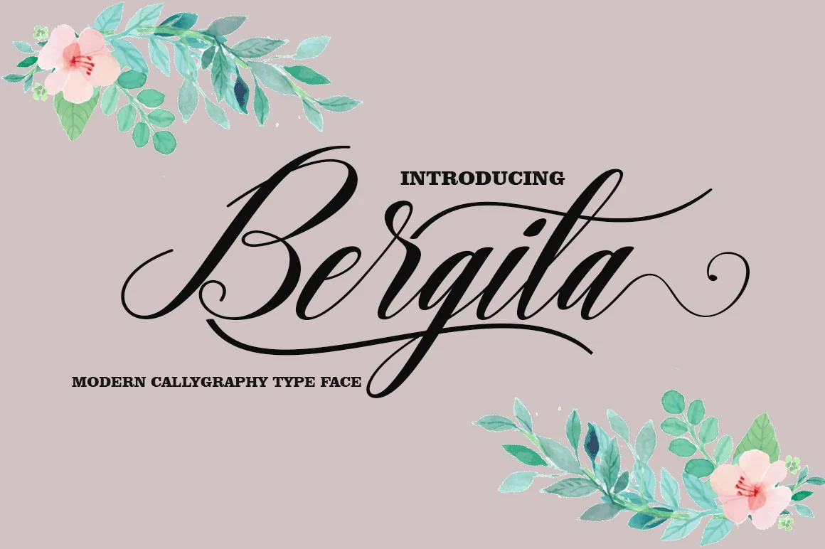Bergita Font by AsaharStudio β Script Handwritten Font