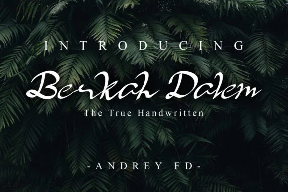 Berkah Dalem Font by andreyfontdesign — Script Handwritten Font