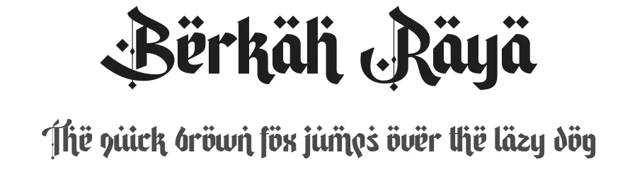 Berkah Raya by Nirmana Visual — Decorative Font