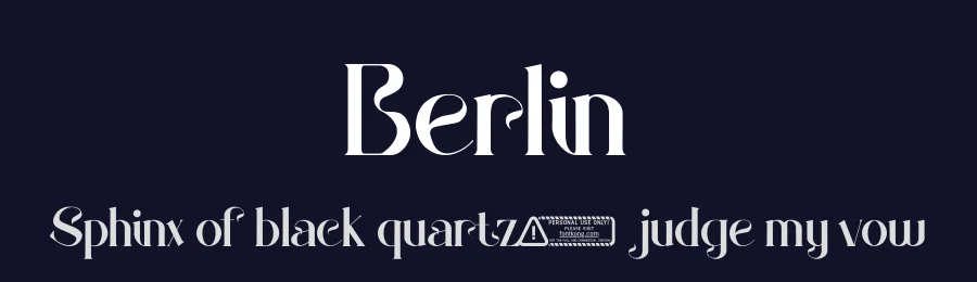 Berlin by Kong Font — Decorative Font — thumbnail 2