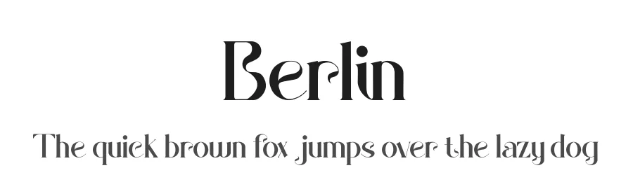 Berlin by Kong Font β Decorative Font