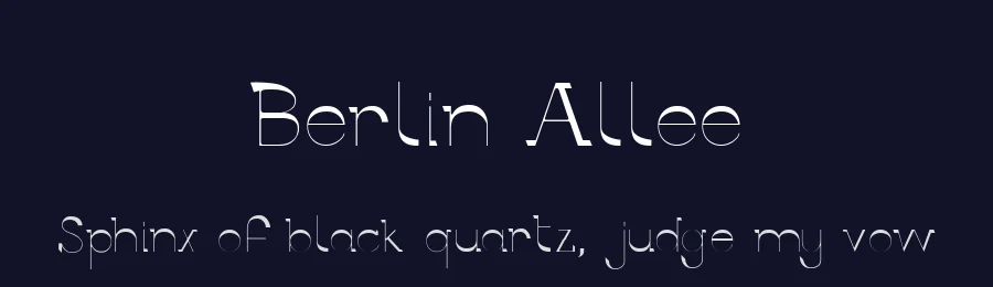 Berlin Allee by Eugenio De Riso — Decorative Font — thumbnail 2