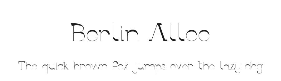 Berlin Allee by Eugenio De Riso β Decorative Font