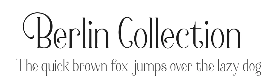 Berlin Collection by HansCo — Decorative Font