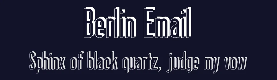 Berlin Email by Peter Wiegel — Sans Serif Font — thumbnail 2
