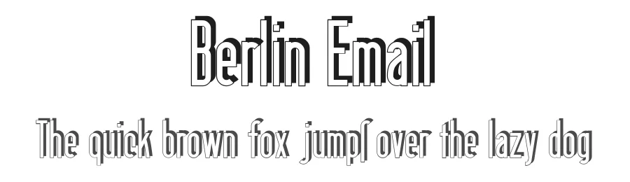 Berlin Email by Peter Wiegel โ Sans Serif Font