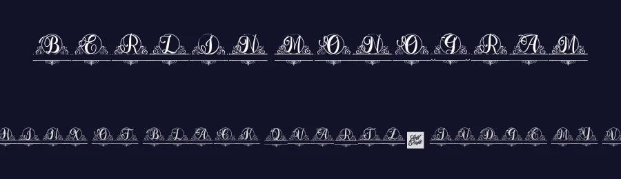 Berlin Monogram by zainstudio — Decorative Font — thumbnail 2