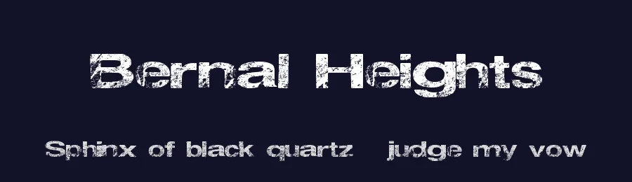 Bernal Heights by Xerographer Fonts — Decorative Font — thumbnail 2