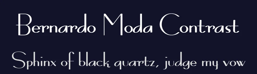 Bernardo Moda Contrast by Peter Wiegel — Decorative Font — thumbnail 2