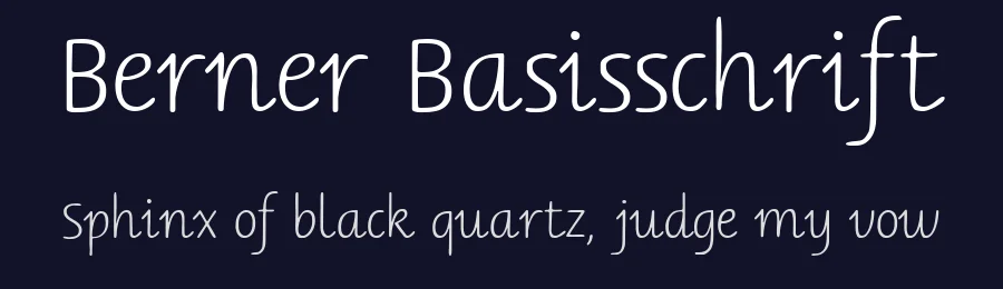 Berner Basisschrift by Peter Wiegel — Decorative Font — thumbnail 2