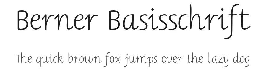 Berner Basisschrift by Peter Wiegel — Decorative Font
