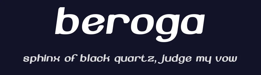 Beroga by Peter Wiegel — Decorative Font — thumbnail 2