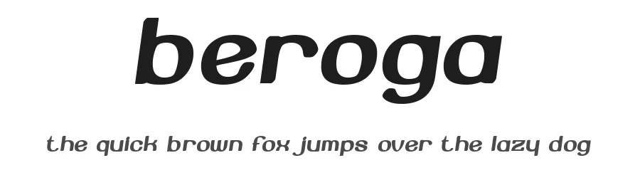 Beroga by Peter Wiegel β Decorative Font