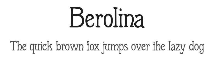 Berolina by Peter Wiegel — Decorative Font