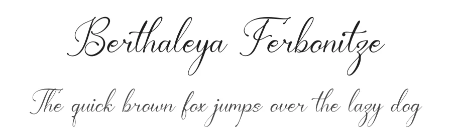 Berthaleya Ferbonitze by Denustudios — Script Handwritten Font
