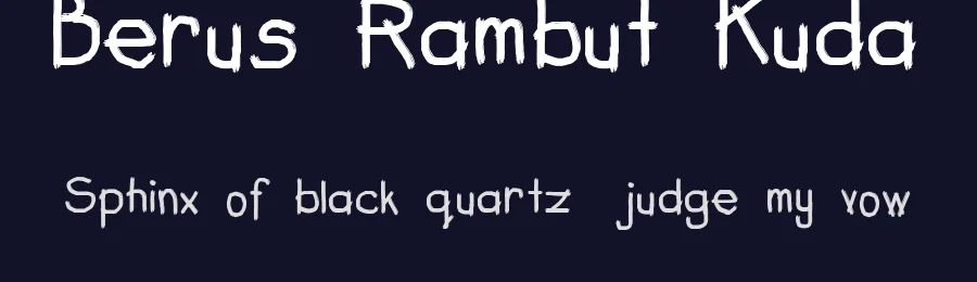 Berus Rambut Kuda by Cenz Qobbal — Script Handwritten Font — thumbnail 2