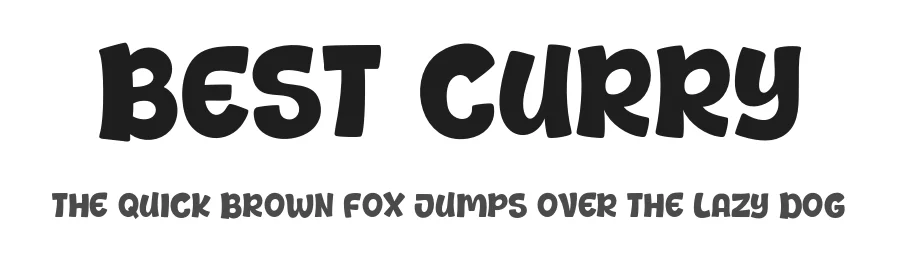 Best Curry by KhurasanΒ β Decorative Font