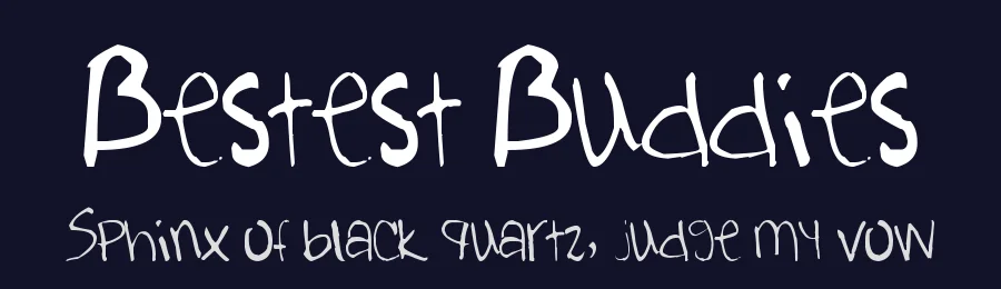 Bestest Buddies by Annie Cresta — Script Handwritten Font — thumbnail 2
