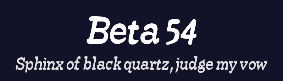 Beta 54 by Peter Wiegel — Decorative Font — thumbnail 2