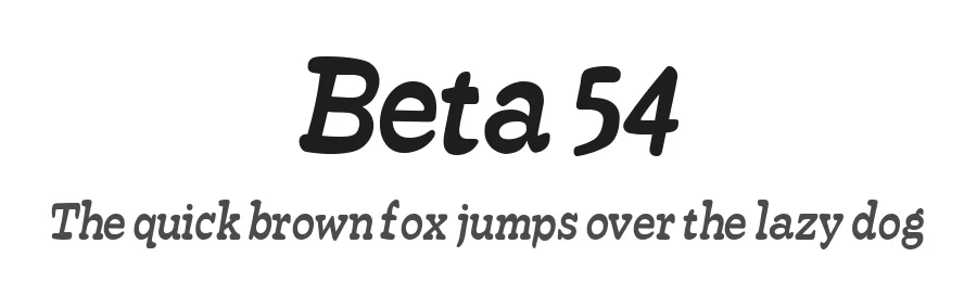 Beta 54 by Peter Wiegel β Decorative Font