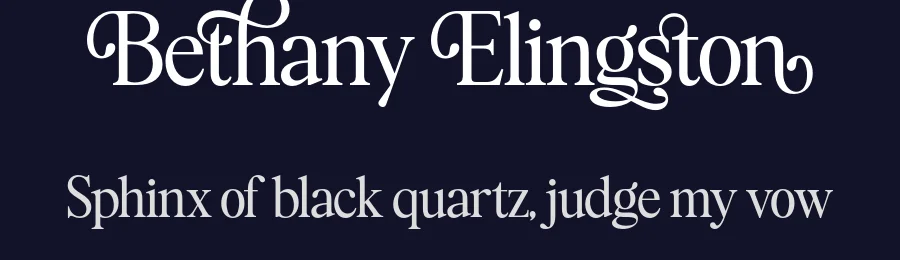 Bethany Elingston by Attract Studio — Serif Font — thumbnail 2