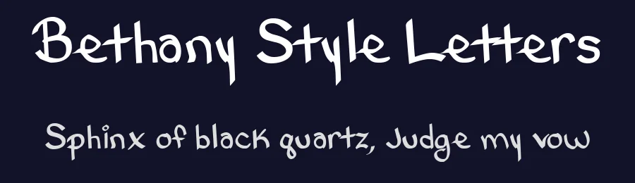 Bethany Style Letters by Bethany Cloutier — Script Handwritten Font — thumbnail 2