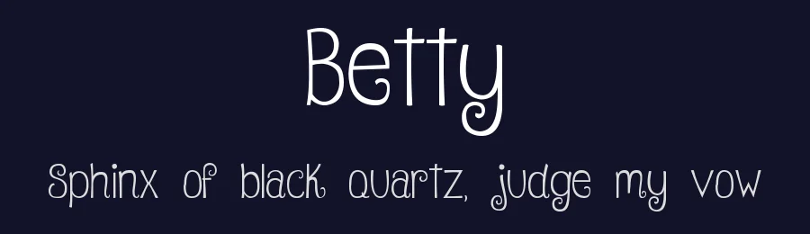 Betty by Emily Spadoni — Decorative Font — thumbnail 2