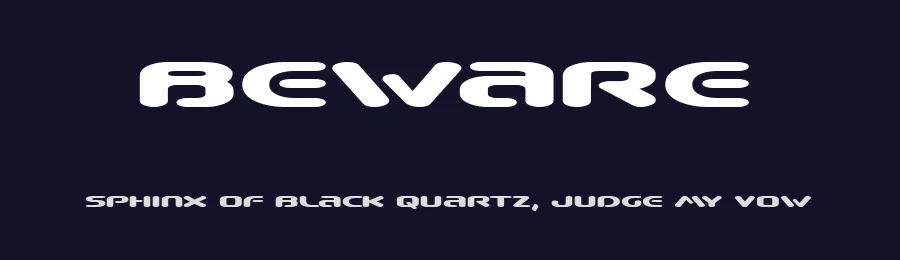 Beware by Utopia — Display Font — thumbnail 2