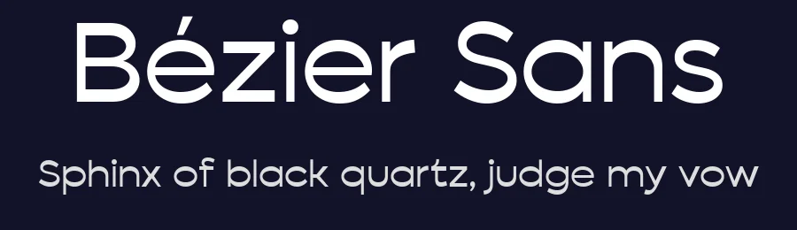 Bézier Sans by Alexander Pravdin — Sans Serif Font — thumbnail 2