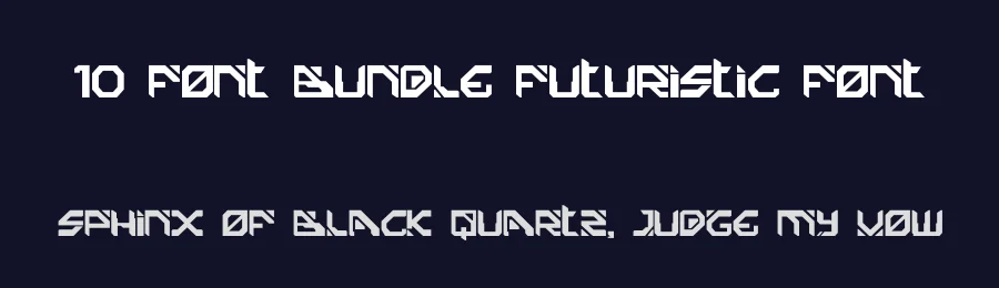 10 Font Bundle Futuristic Font by Maknastd — Display Font — thumbnail 2