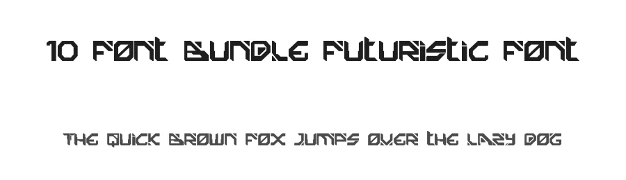 10 Font Bundle Futuristic Font by Maknastd — Display Font