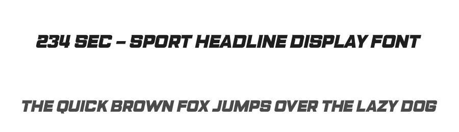234 Sec – Sport Headline Display Font by Casloop Studio — Decorative Font