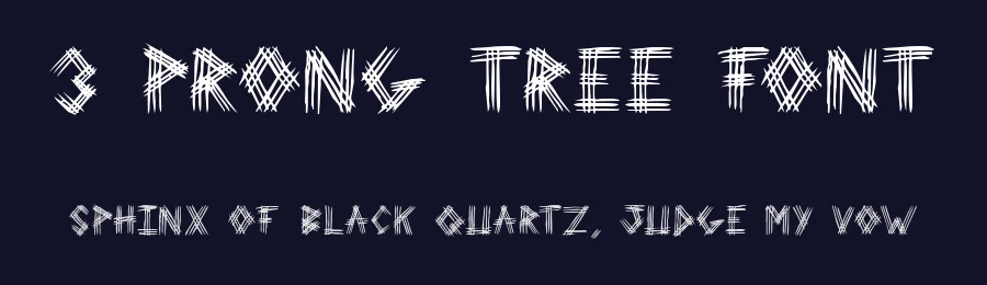 3 Prong Tree Font by UnAuthorized Type — Display Font — thumbnail 2