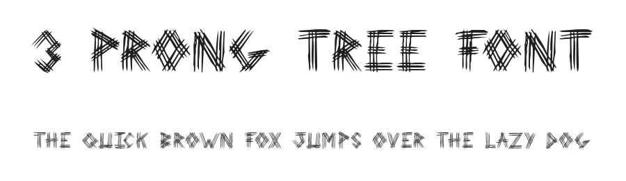 3 Prong Tree Font by UnAuthorized Type — Display Font