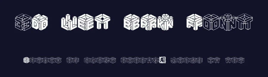 3D LET BRK Font by Ænigma Fonts — Display Font — thumbnail 2