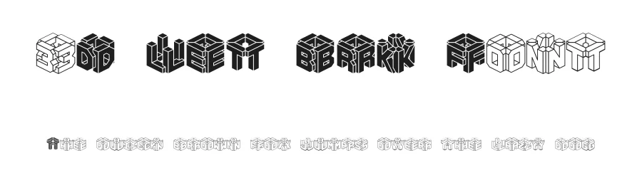 3D LET BRK Font by Ænigma Fonts — Display Font