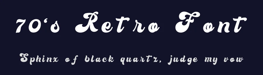 70’s Retro Font by Vitalii — Decorative Font — thumbnail 2