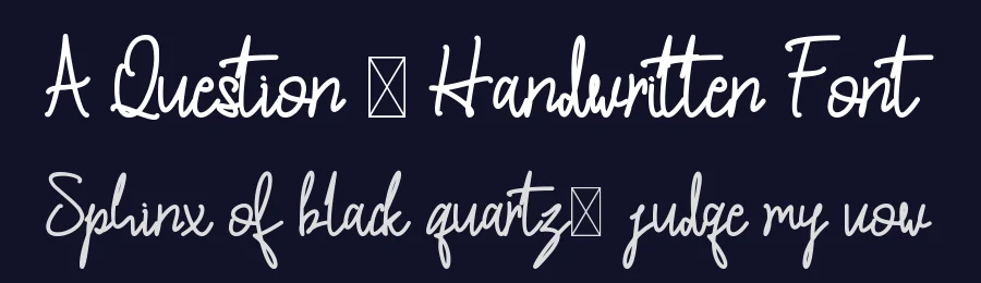 A Question – Handwritten Font by mifiq — Script Handwritten Font — thumbnail 2
