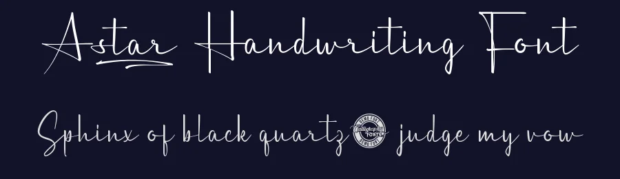 A Star Handwriting Font by CalligraphyFonts.net — Script Handwritten Font — thumbnail 2