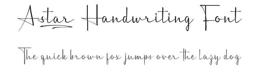 A Star Handwriting Font by CalligraphyFonts.net — Script Handwritten Font