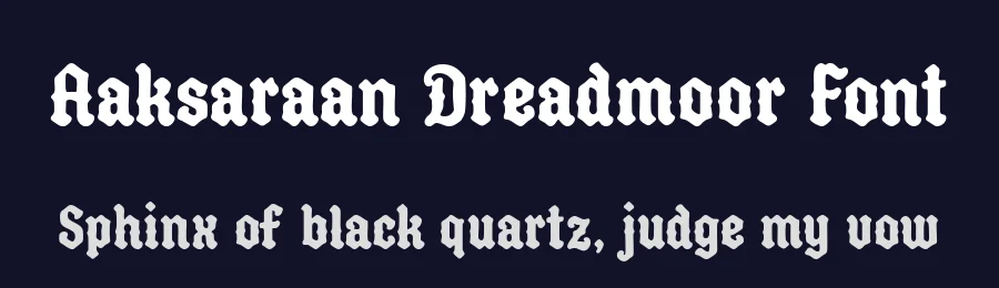 Aaksaraan Dreadmoor Font by Eko Kurniawan — Blackletter Font — thumbnail 2