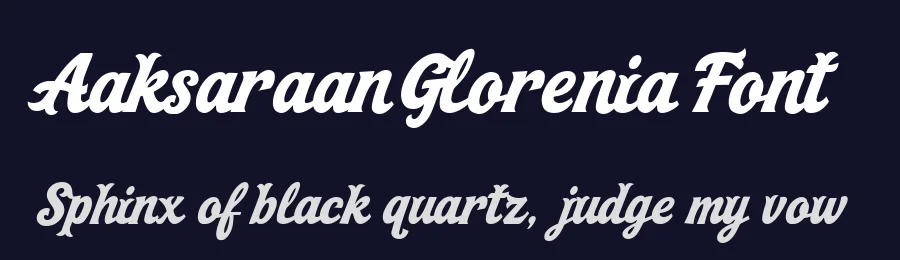 Aaksaraan Glorenia Font by Eko Kurniawan — Display Font — thumbnail 2