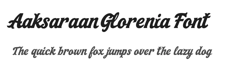 Aaksaraan Glorenia Font by Eko Kurniawan — Display Font