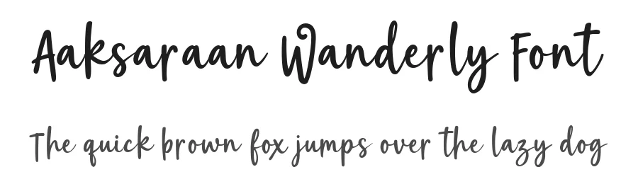 Aaksaraan Wanderly Font by Eko Kurniawan — Script Handwritten Font
