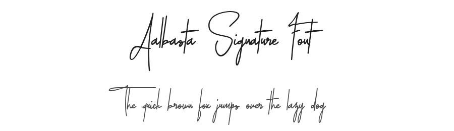 Aalbasta Signature Font by nestype — Script Handwritten Font